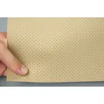 Перфорований автомобільний шкірзам 9126p світло-бежевий на тканинній основі Мініатюра 2