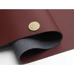 Автомобільний шкірзам BMW 9161 (бордовий), на тканинній основі (ширина 1,38м) Туреччина