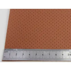 Автомобільний шкірзам перфорований 9165p рудий, на тканинній основі (ширина 1,40 м) Туреччина
