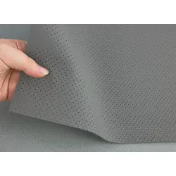 Автомобільний шкірзам перфорований Mercedes 916p, колір графіт, на тканинній основі, ширина 1,40 м, Туреччина
