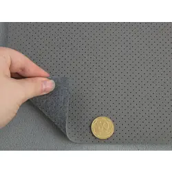 Автомобільний шкірзам перфорований BMW 916p, колір графіт, на тканинній основі, ширина 1,40 м, Туреччина