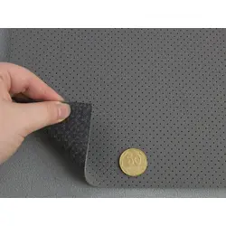 Автомобільний шкірозамінник перфорований F30-079p, колір сірий, на тканинній основі, ширина 140см, Туреччина