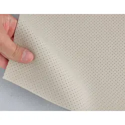 Автомобільний шкірзам перфорований Mercedes 224p, колір молочний, на тканинній основі (ширина 1,40 м) Туреччина