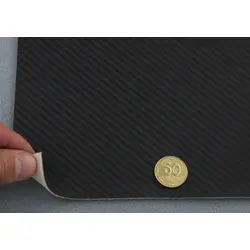 Автомобільний шкірозамінник чорний Karbon 2089, на поролоні 1мм та сітці, ширина 162cм