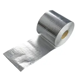 Армований Скотч алюмінієвий армований 100мм, для проклейки стиків шумоізоляції, довжина 50м
