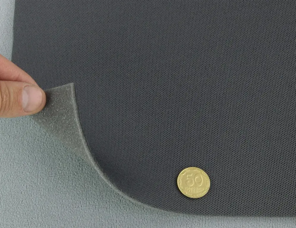 Автотканина стельова 1218, темно-сіра, поролон 3мм, ширина 171см