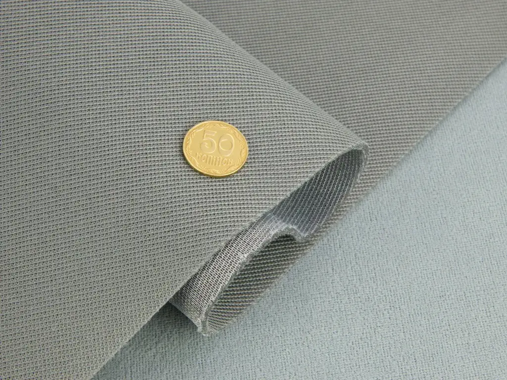 Автотканина стельова срібна Koper Silver на поролоні та сітці (еластичний), Польща