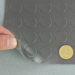 Автолінолеум сірий (Монетка), ширина 1.8 м, лінолеум автомобільний Туреччина Мініатюра 3