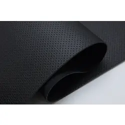Термовініл чорний TK-1n псевдоперфорований для перетяжки керма, дверних карт, панелей на каучуковій основі, ширина 140см