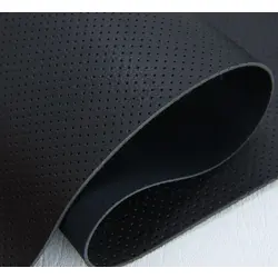 Термовініл чорний TK-20n псевдоперфорований для перетяжки руля, дверних карт, панелей на каучуковій основі, ширина 140см