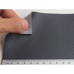 Термовініл темно-сірий TK-4p2410 перфорований для перетяжки рулів, дверних карт, ширина 140 см