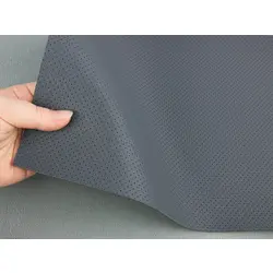 Термовініл темно-сірий матовий TK-4mn псевдо-перфорований для перетяжки керма, дверних карт, панелей на каучуковій основі, ширина 140см