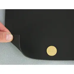 Термовініл чорний матовий замш TK-9 для перетяжки керма, дверних карт, панелей на каучуковій основі, ширина 140см