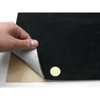 Автотканина самоклейка Антара, колір чорний, на поролоні та сітці, товщина 4мм, лист 148х100см, Туреччина