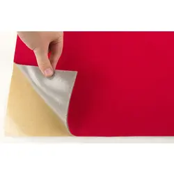 Автовелюр самоклейка Venus, колір яскраво-червоний, на поролоні товщина 4мм, лист 146х100см, Туреччина