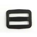 Перетяжка пластикова, двощілинна, 25 мм, чорна Мініатюра 1