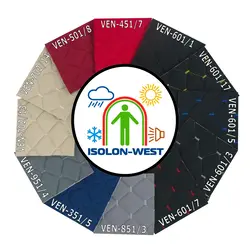 Каталог стьобаних автовелюрів Venus, Lycra, Trinity і автотканини Dinamika (зразки 10х10см)