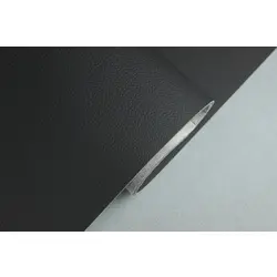 Автомобільний шкірзам, колір чорний 2126-MT, на поролоні 4мм і сітці, ширина 160см