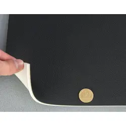 Автомобільний шкірозамінник чорний 2137-MT, на поролоні 4мм та сітці, ширина 160cм