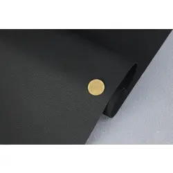 Автомобільний шкірзам чорний 2136-MT, на тканинній основі, ширина 150см