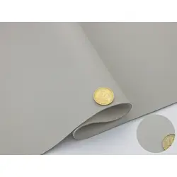 Автомобільний шкірозамінник сірий теплий 15535/2, на тканинній основі, ширина 160см