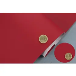 Автомобільний шкірозамінник, колір червоний 8017-MT, на тканинній основі, ширина 150см