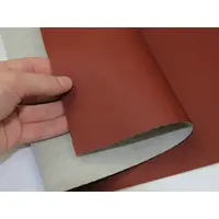 Авто шкірзам темно-червоний Mercedes DX-27/18, на тканинній основі, ширина 150см