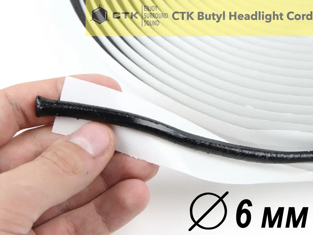 Герметизуючий бутиловий шнур STK Butyl Cord 6мм (3.6 м) чорний