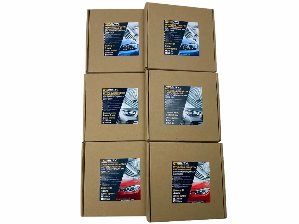 Герметизуючий бутиловий шнур HS butyl 5х6мм (3.2 м) сірий