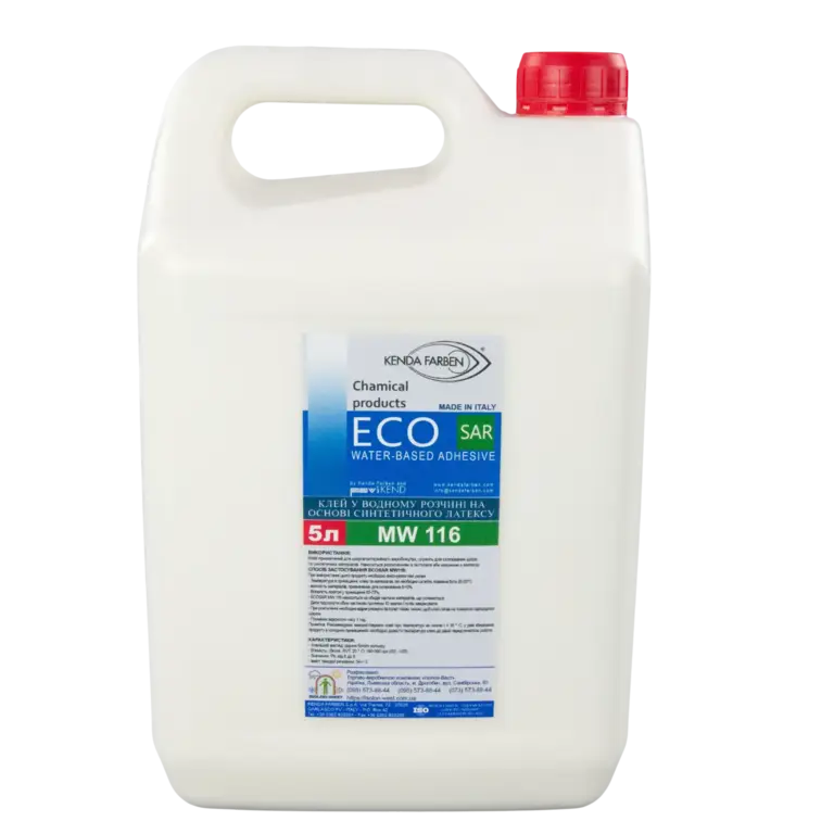 Клей ECOSAR MW 116 — без запаху, для шкіри, тканин, замші (5,0 л, Італія)