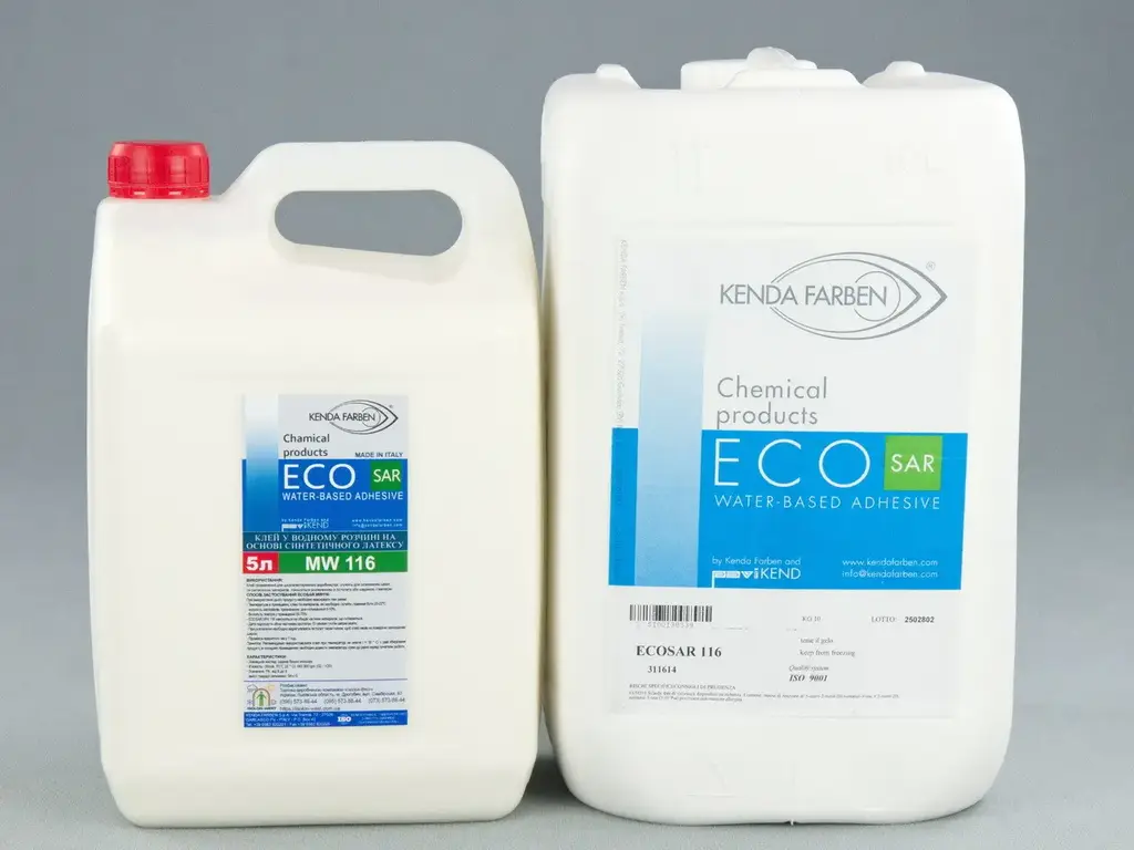 Клей ECOSAR MW 116 — без запаху, для шкіри, тканин, замші (5,0 л, Італія)