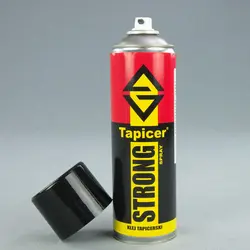 Аерозольний клей Tapicer Strong для тканини, килимів, гуми до металу, бетону, Польща 500мл