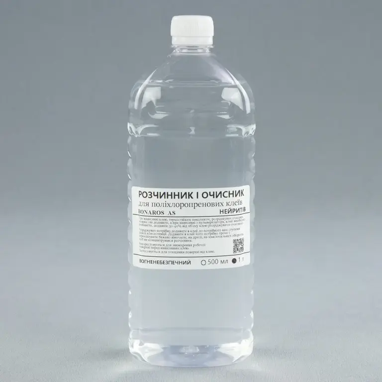 Розчинник та очищувач BONAROS AS для поліхлоропренових клеїв, 1 л