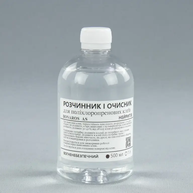 Розчинник та очищувач BONAROS AS для поліхлоропренових клеїв, 0,5 л