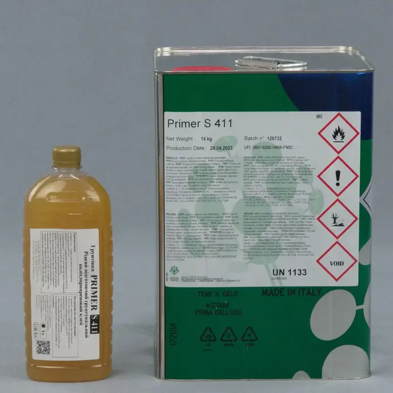PRIMER S 411, 1л — рідкий ґрунтовочний клей для підошов та абсорбуючих матеріалів