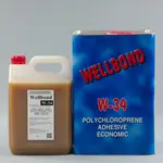 Поліхлоропреновий клей Wellbond W-34, 5.0 л з підвищеною термостійкістю Мініатюра 1