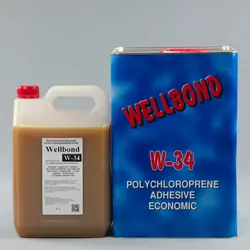 Клей Wellbond W-34 5л (поліхлопреноновий), для тканин, карпета, килима, пластику та інших покриттях
