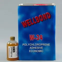 Клей Wellbond W-34 0,5л (поліхлоровий), для тканин, карпета, килима, пластику та інших покриттях