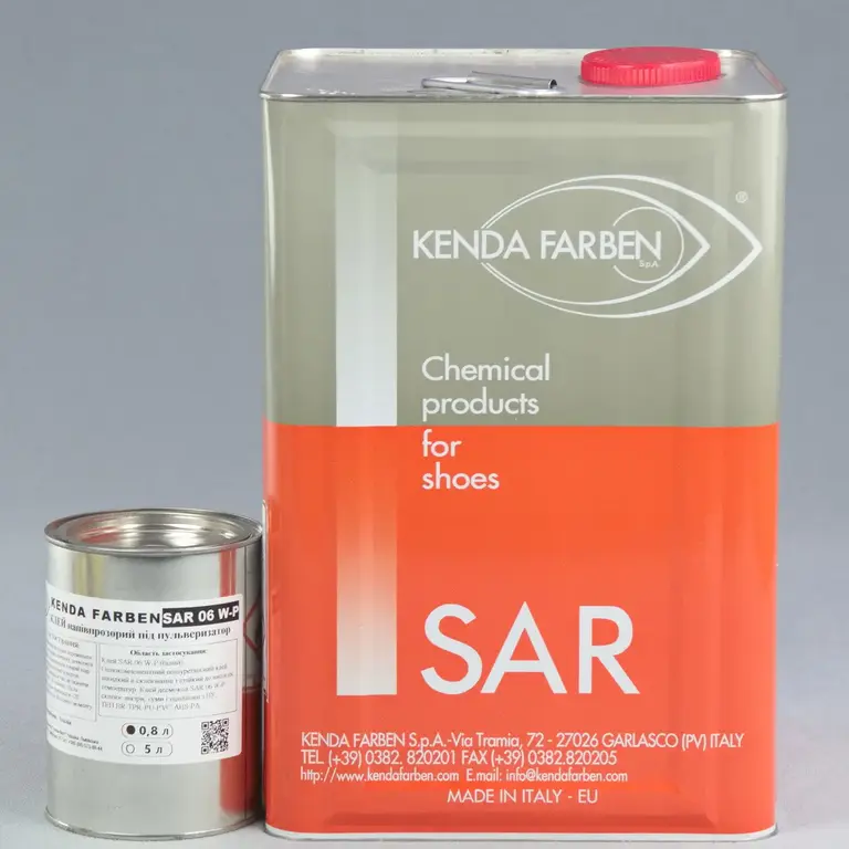 Поліуретановий клей SAR 06 W-P, 0.8л (під пульверизатор) для шкіри, пластику та синтетичних матеріалів