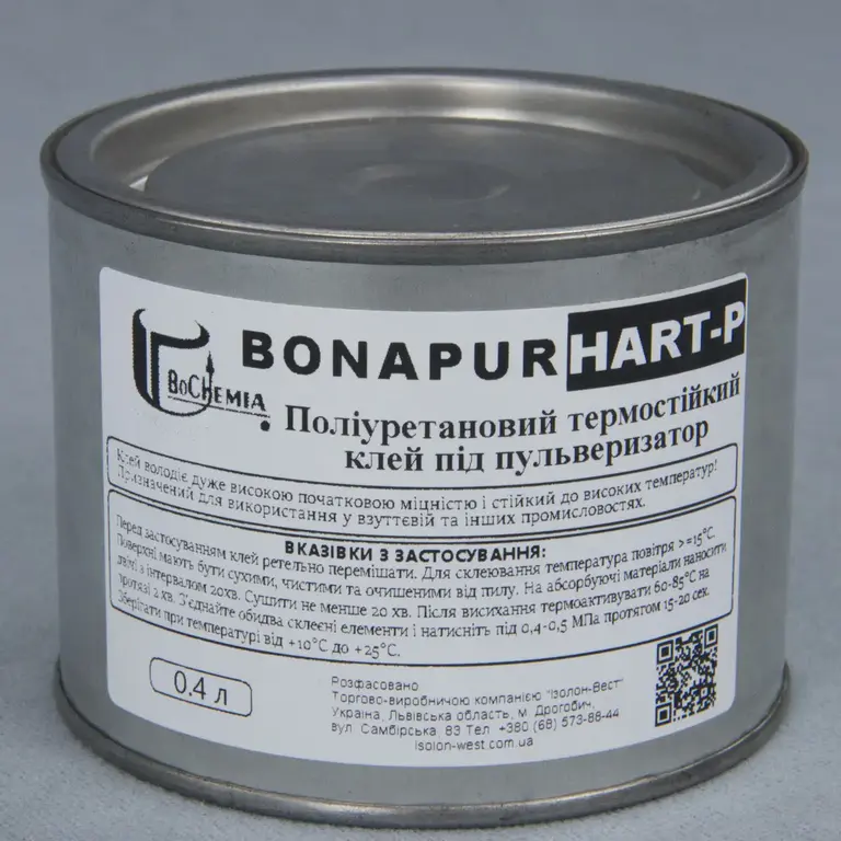 Поліуретановий клей BONAPUR® HART, 0.4 л під пульвермзитор