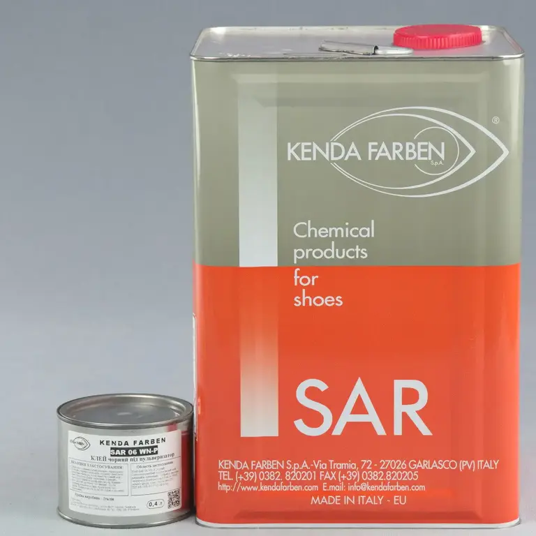Поліуретановий клей SAR 06 WN-P Nero, 0.4л (під пульверизатор) для шкіри, пластику та синтетичних матеріалів