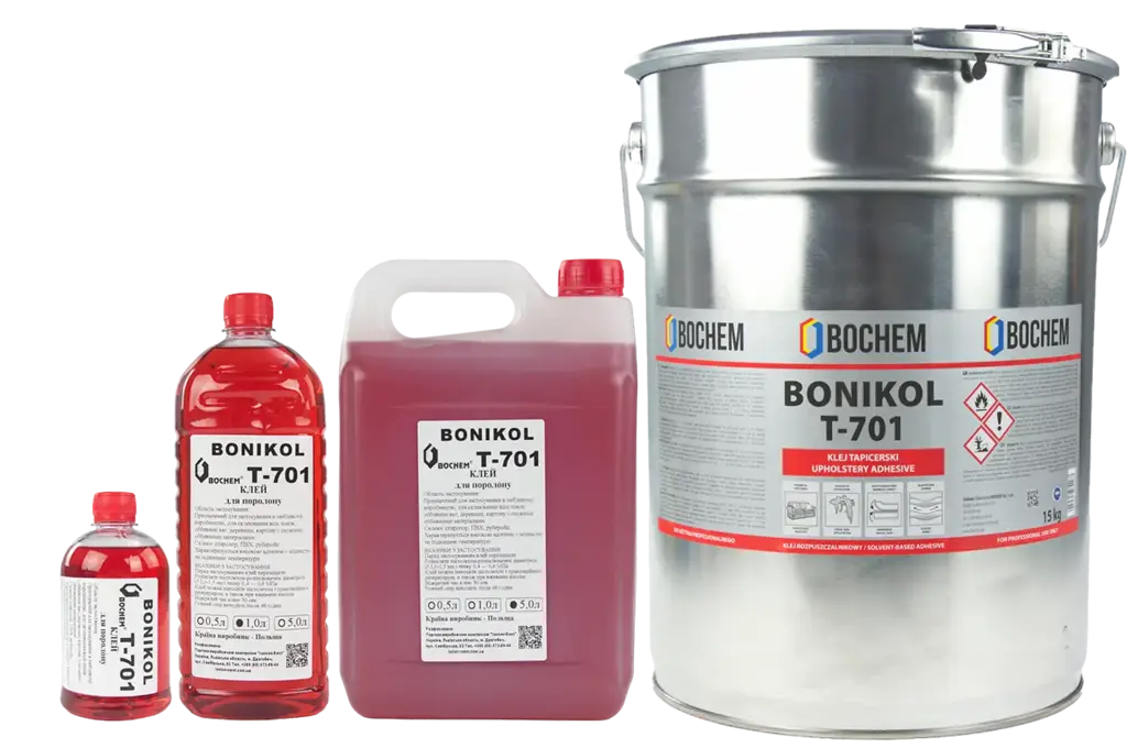Клей BONIKOL T-701 — універсальний контактний клей (1.0л, Польща)