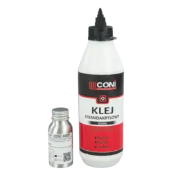 Клей CONI ціаноакриловий рідкий 50мл, для склеювання (метал, скло, резина), матеріалів з гладкими поверхнями, Польща
