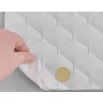 Стьобаний шкірзам білий «Ромб» (біла нитка)