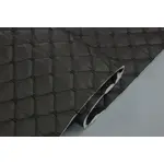 Чорний стьобаний шкірзам «Ромб» (прошивка чорною ниткою)
