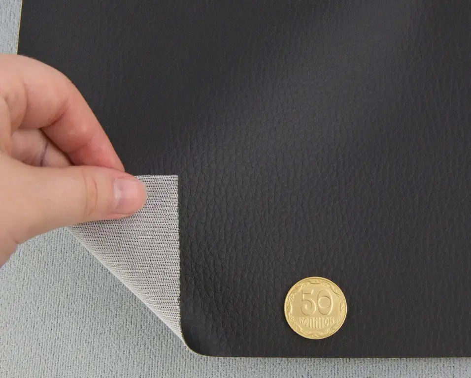 Шкірзам "Dollaro" меблевий, чорний, ширина 1,35м