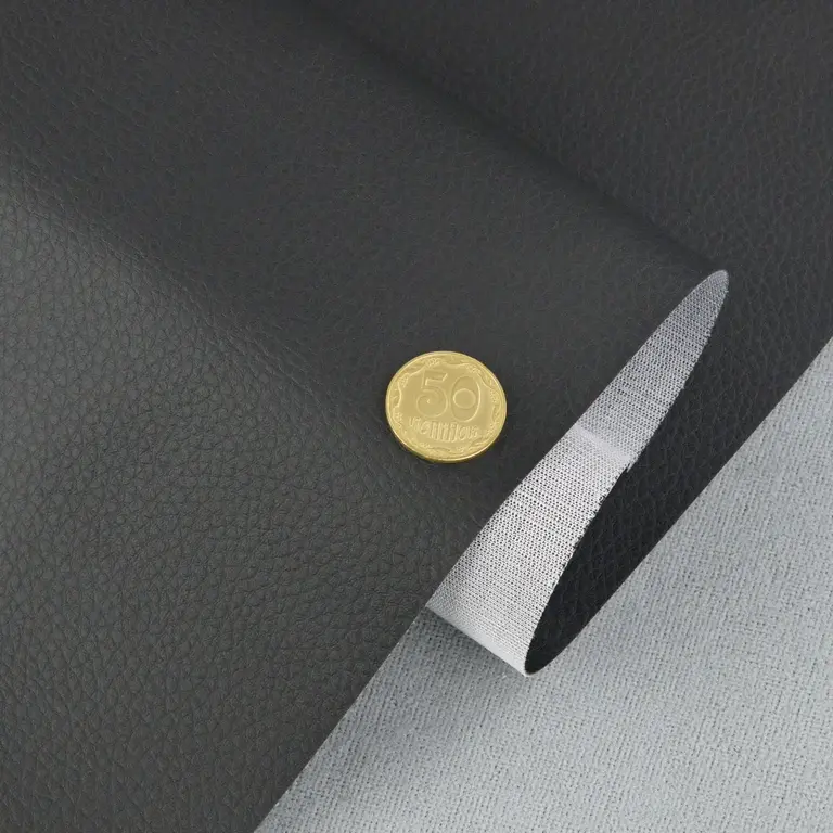 Шкірзам "Dollaro" меблевий, чорний, ширина 1,35м