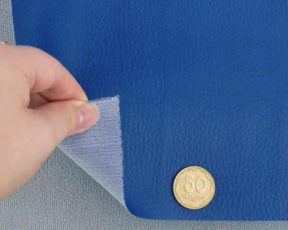 Шкірзам "Dollaro" меблевий, синій, ширина 1,35м