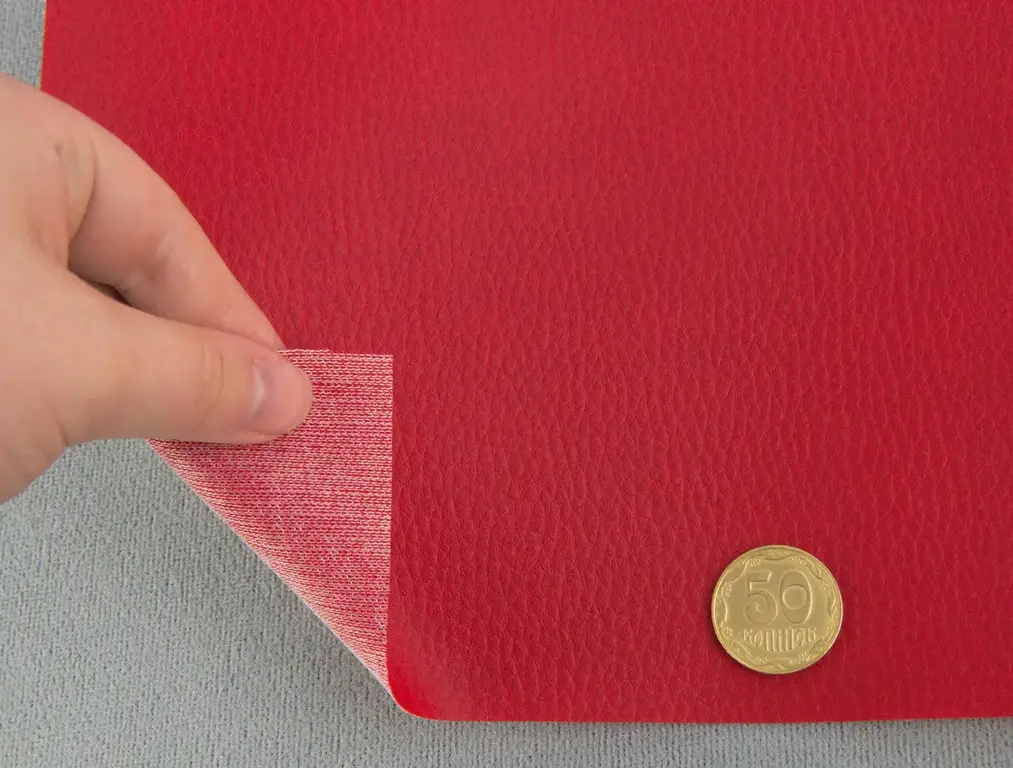 Шкірзам "Dollaro" меблевий, червоний, ширина 1,35м