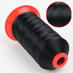 Нитка POLYART (ПОЛІАРТ) N20 901 чорна, для пошиття чохлів на автомобільні сидіння і кермо, 1500м